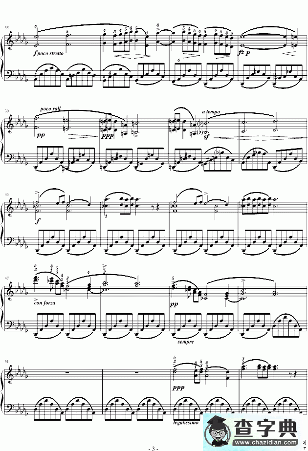 夜曲钢琴谱五线谱