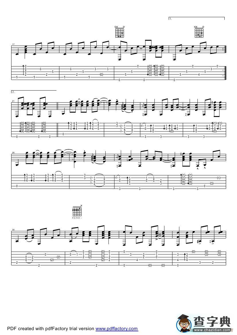 tommy emmanuel：the mystery（指弹吉它）吉他谱