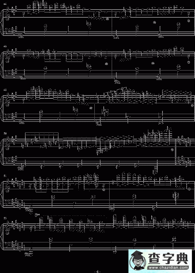 大夜洛之夜曲钢琴谱五线谱