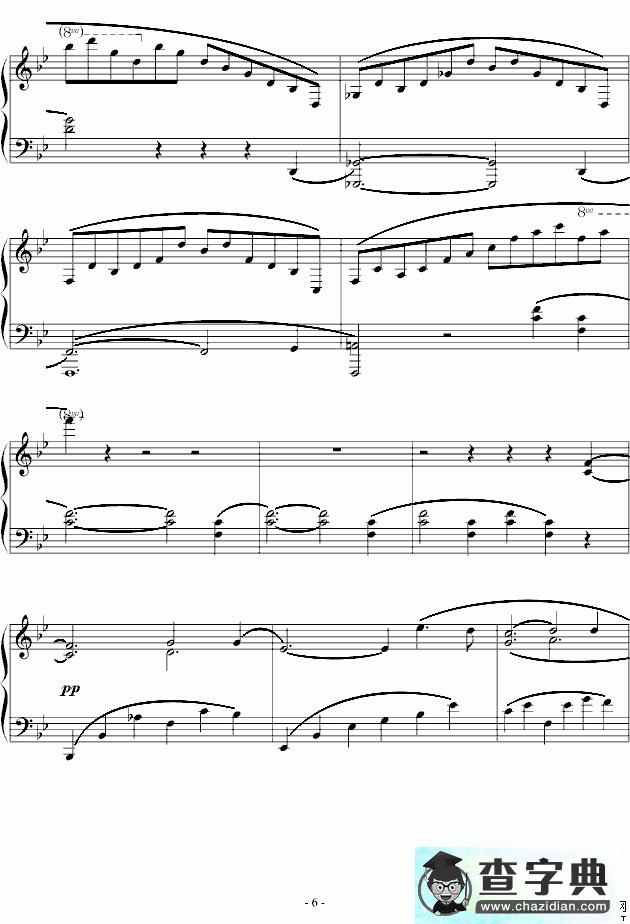 G minor Ballade钢琴谱五线谱