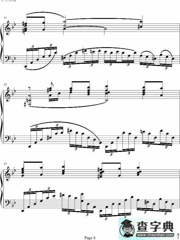 G小调前奏曲钢琴谱五线谱