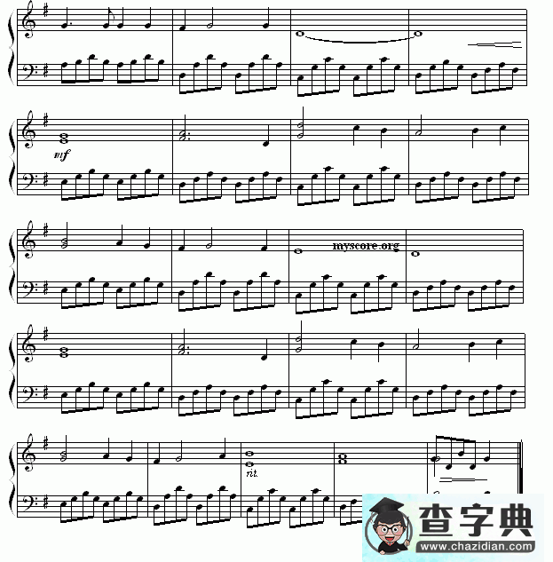 我心永恒钢琴谱五线谱