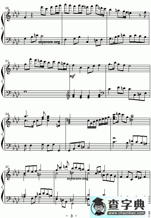 小赋格曲钢琴谱五线谱