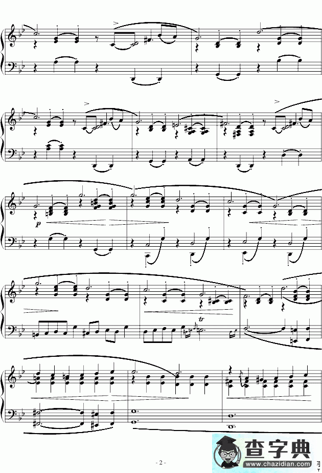 G minor Ballade钢琴谱五线谱
