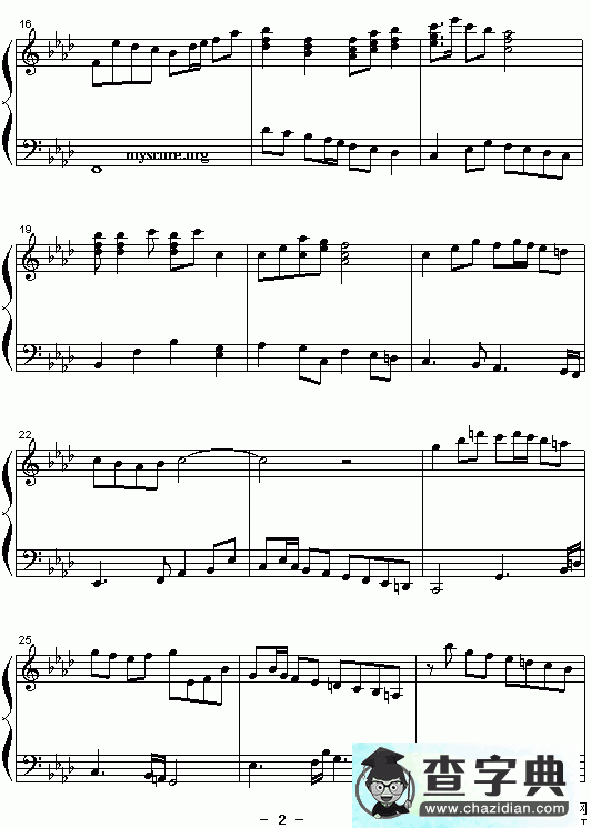 小赋格曲钢琴谱五线谱