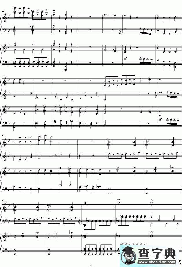 第四十号交响曲第一乐章钢琴谱五线谱