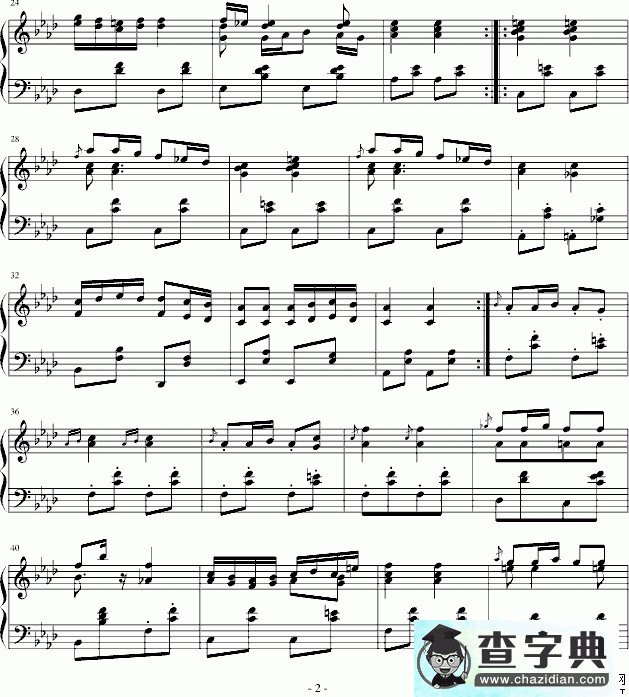 音乐的瞬间第三首钢琴谱五线谱