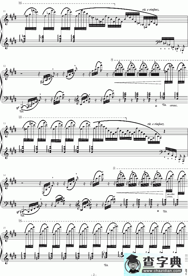 西班牙狂想曲钢琴谱五线谱