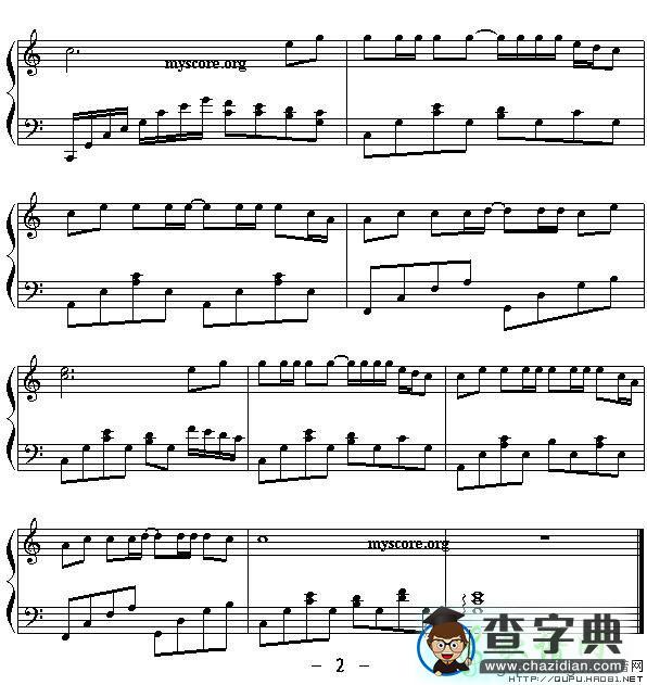 稻香钢琴谱五线谱