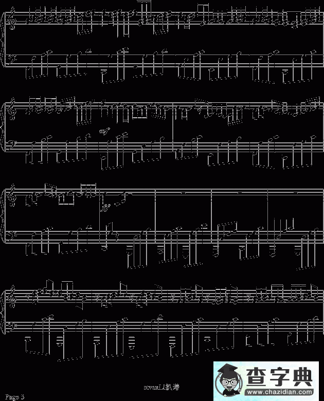 variations of the Kanon钢琴谱五线谱