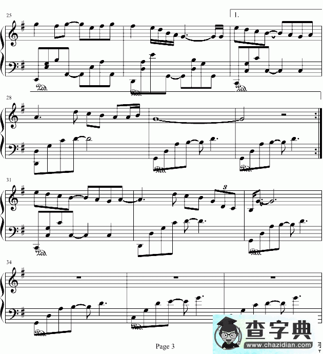 回家钢琴谱五线谱