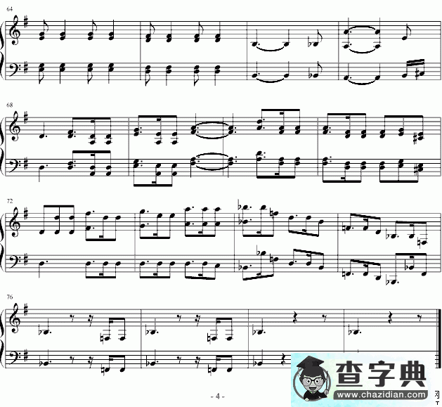 贝多芬：第七号交响曲第一乐章钢琴谱五线谱