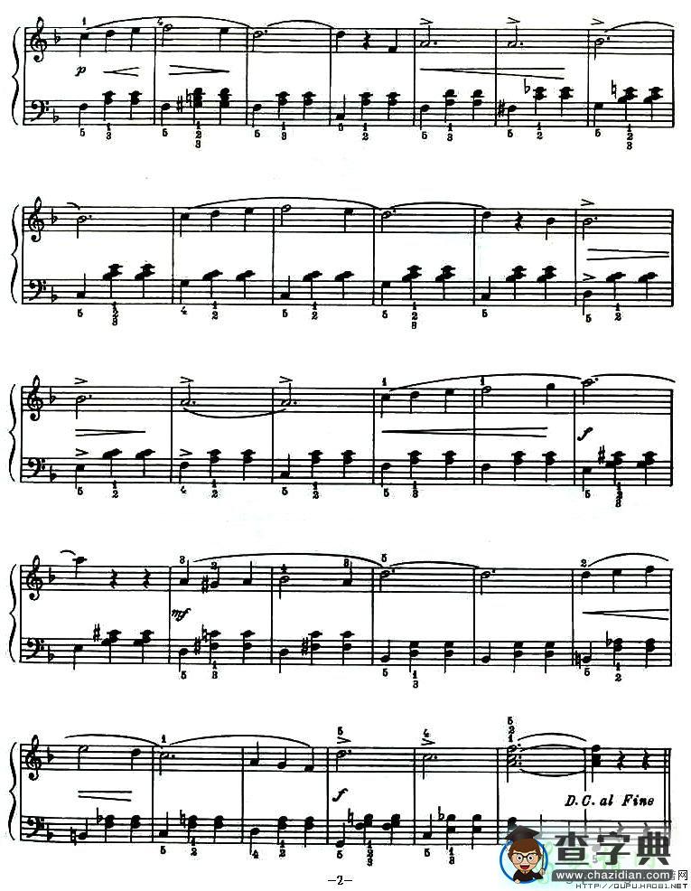 珍宝圆舞曲钢琴谱五线谱