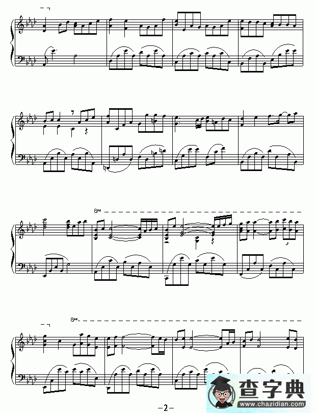 Kiss the Rain（雨的印记）钢琴谱五线谱