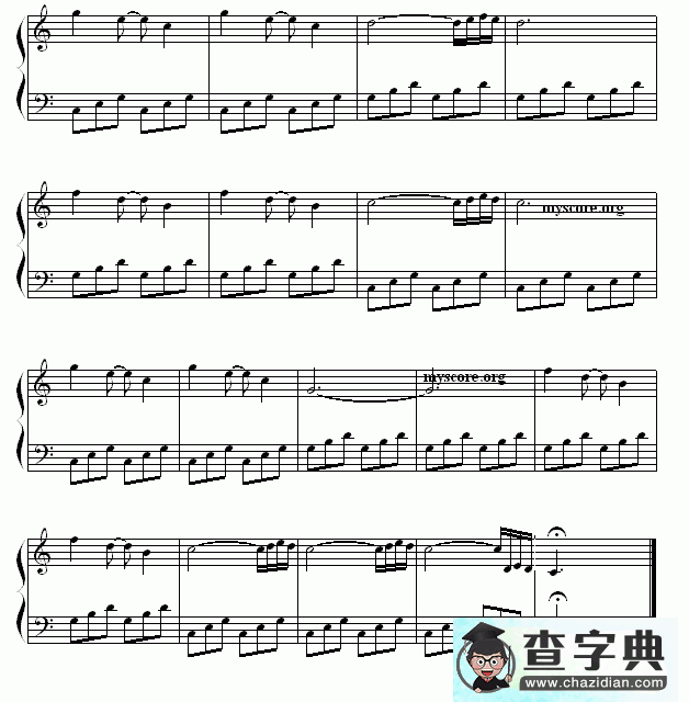 静寂钢琴谱五线谱