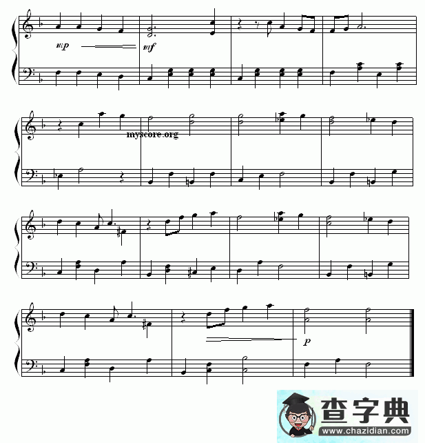 忧愁河上的桥钢琴谱五线谱