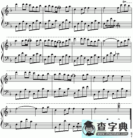 童话钢琴谱五线谱