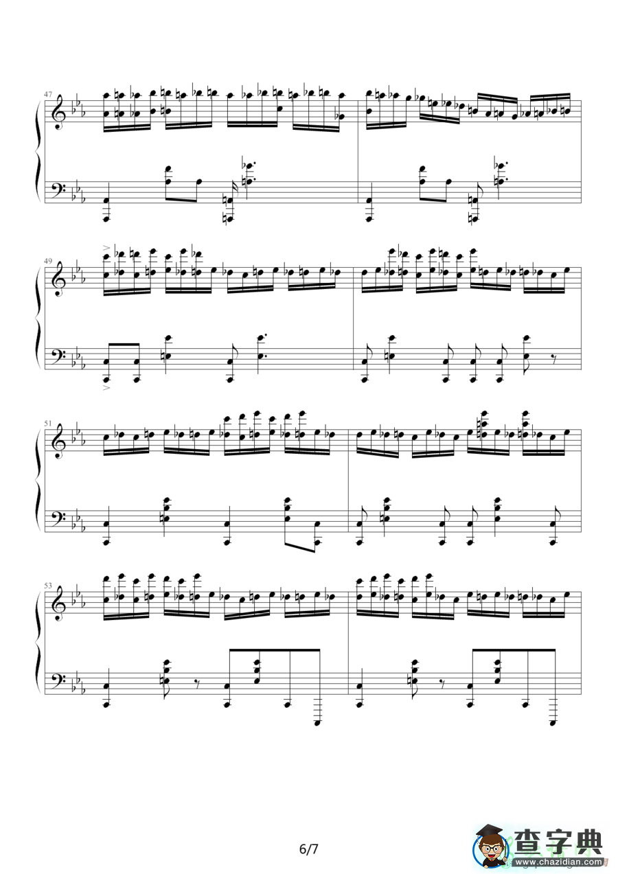 Enduring Movement（海上钢琴师）钢琴谱五线谱