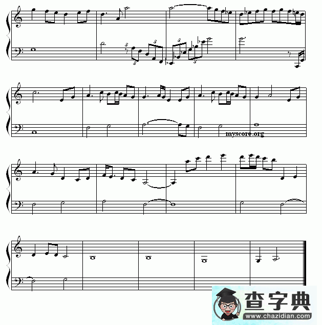勇敢的心钢琴谱五线谱
