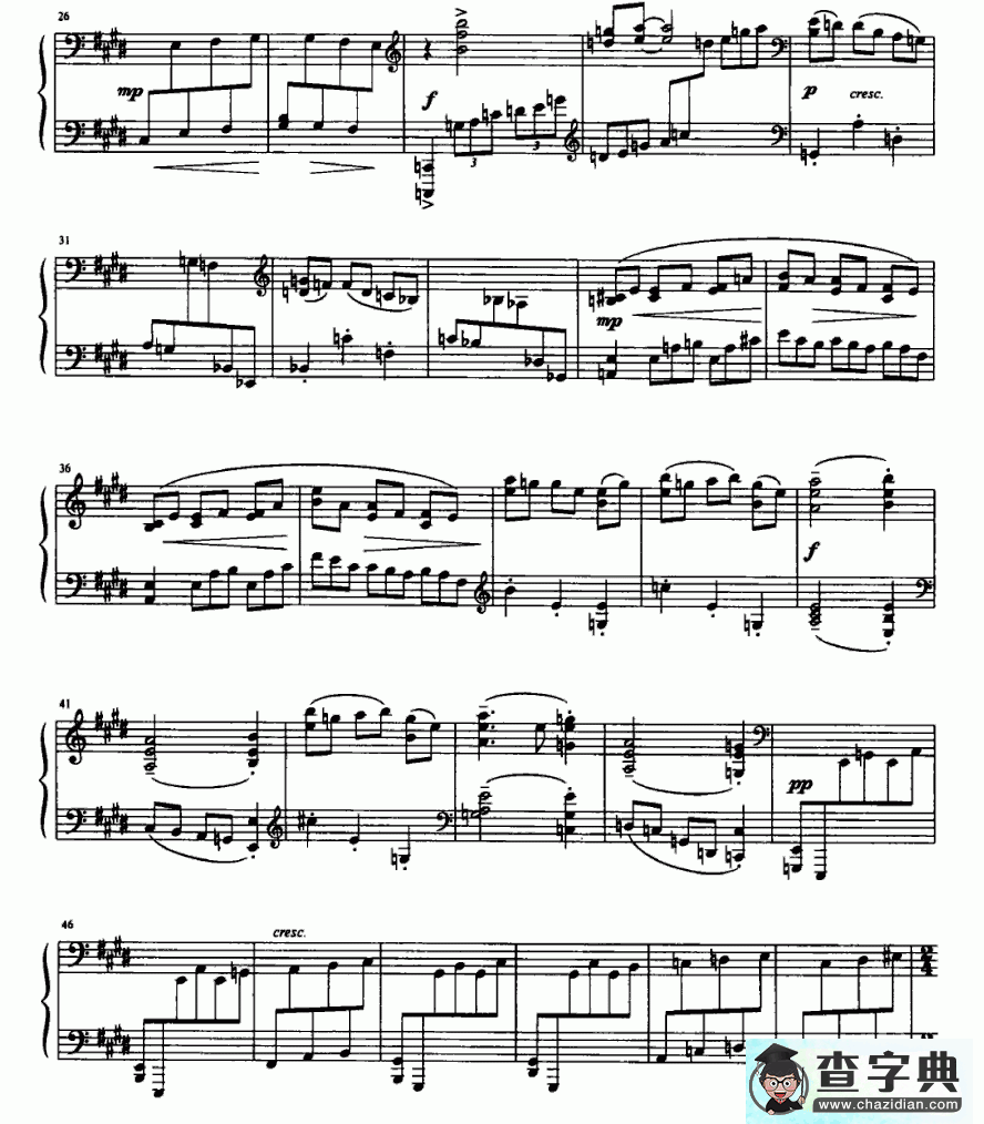 洛口船夫曲钢琴谱五线谱