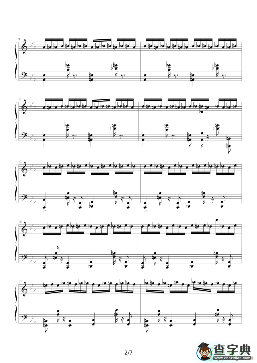 Enduring Movement（海上钢琴师）钢琴谱五线谱