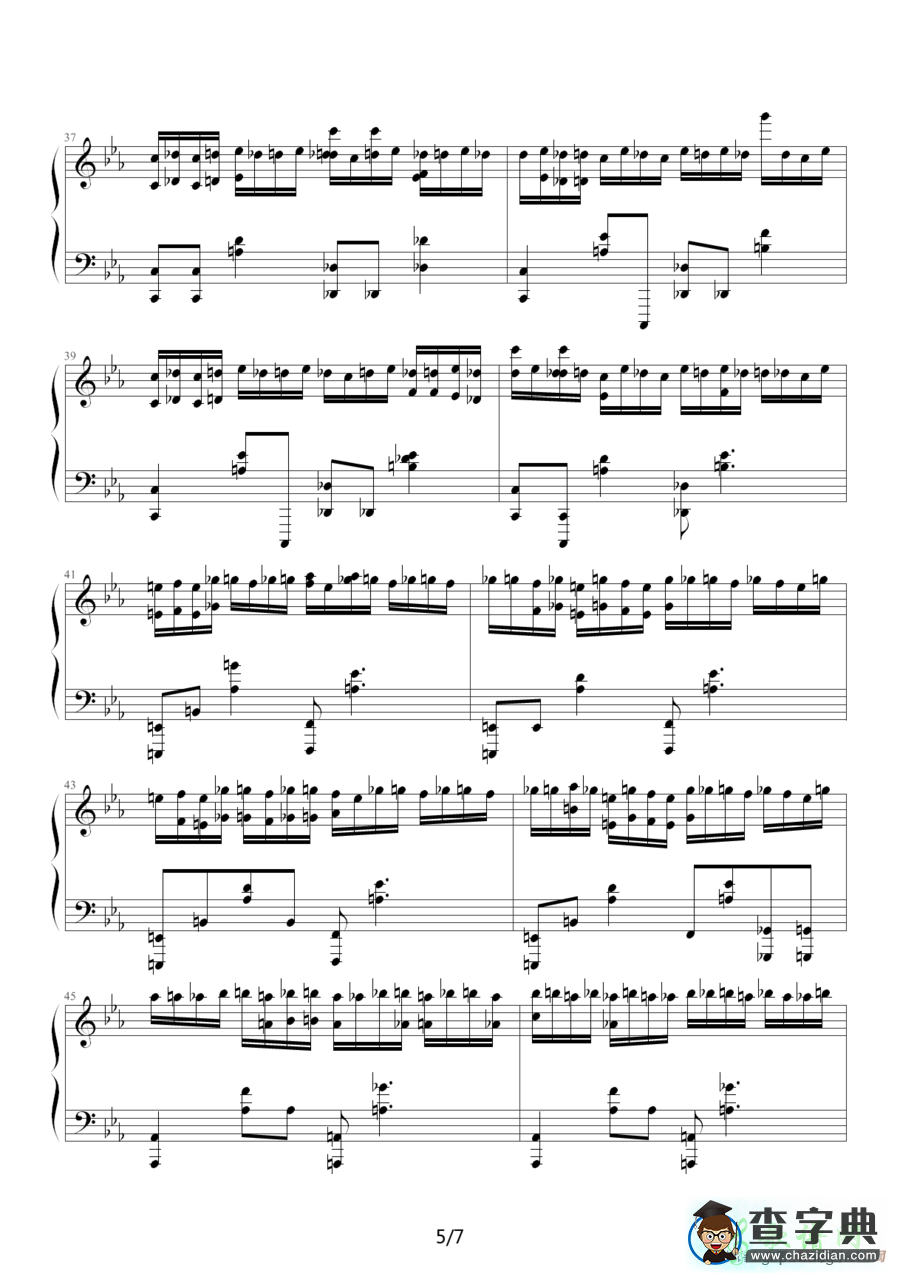 Enduring Movement（海上钢琴师）钢琴谱五线谱