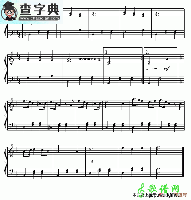 征服天堂钢琴谱五线谱