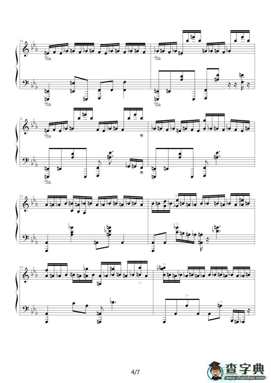 Enduring Movement（海上钢琴师）钢琴谱五线谱