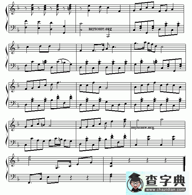 玫瑰玫瑰我爱你钢琴谱五线谱