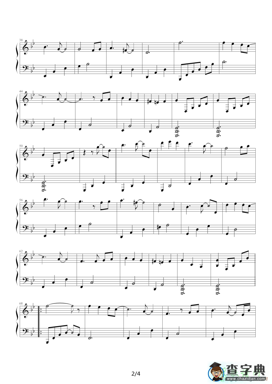 Green sleeves钢琴谱五线谱
