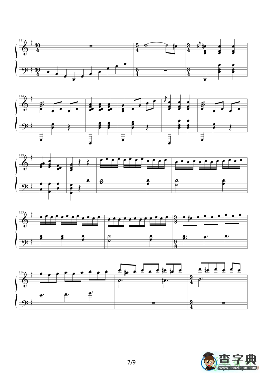 古代小步舞曲钢琴谱五线谱