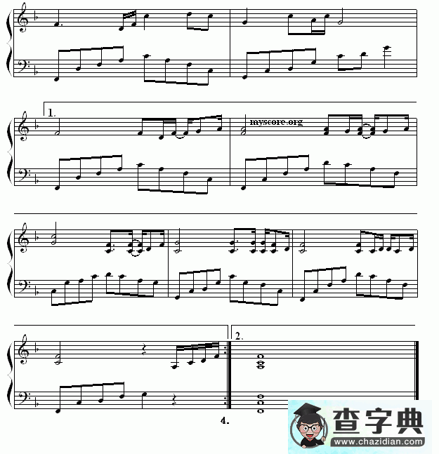 吉祥三宝钢琴谱