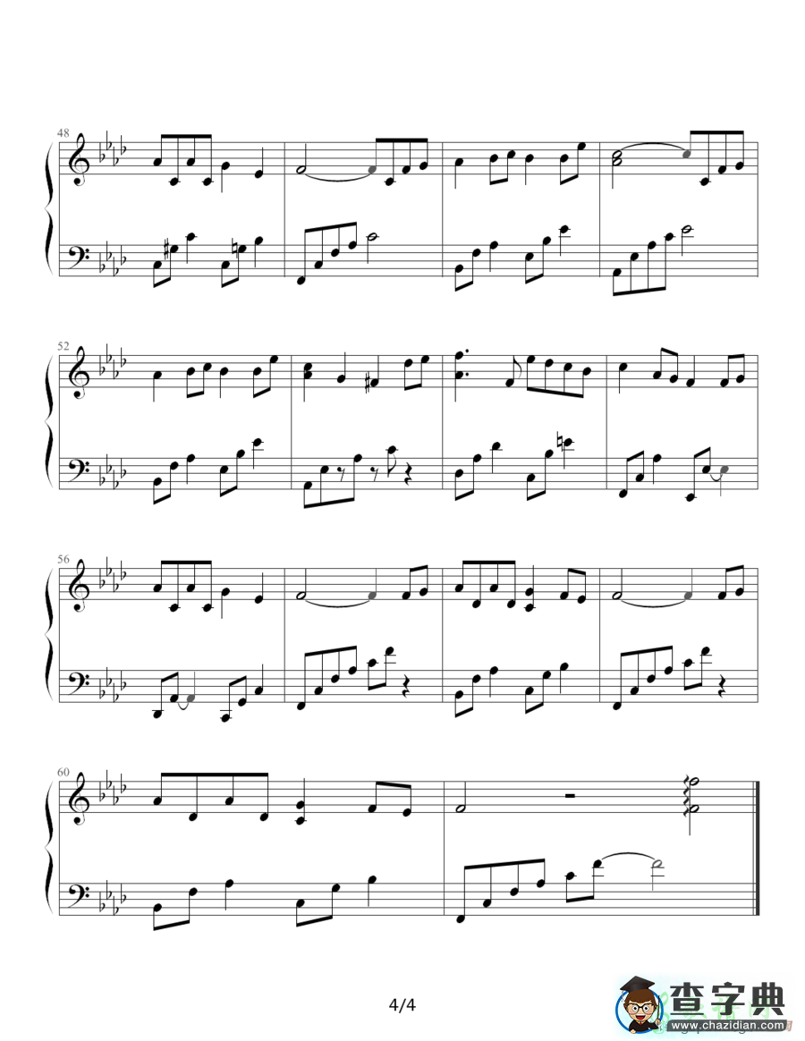 极度放松睡眠音乐钢琴谱五线谱