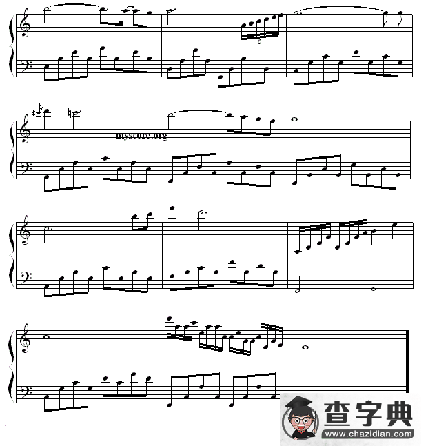 月亮河（美国电影《蒂凡尼的早晨》插曲）钢琴谱