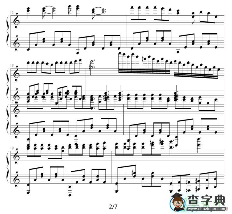 边走边爱钢琴谱谢霆锋边走边爱五线谱