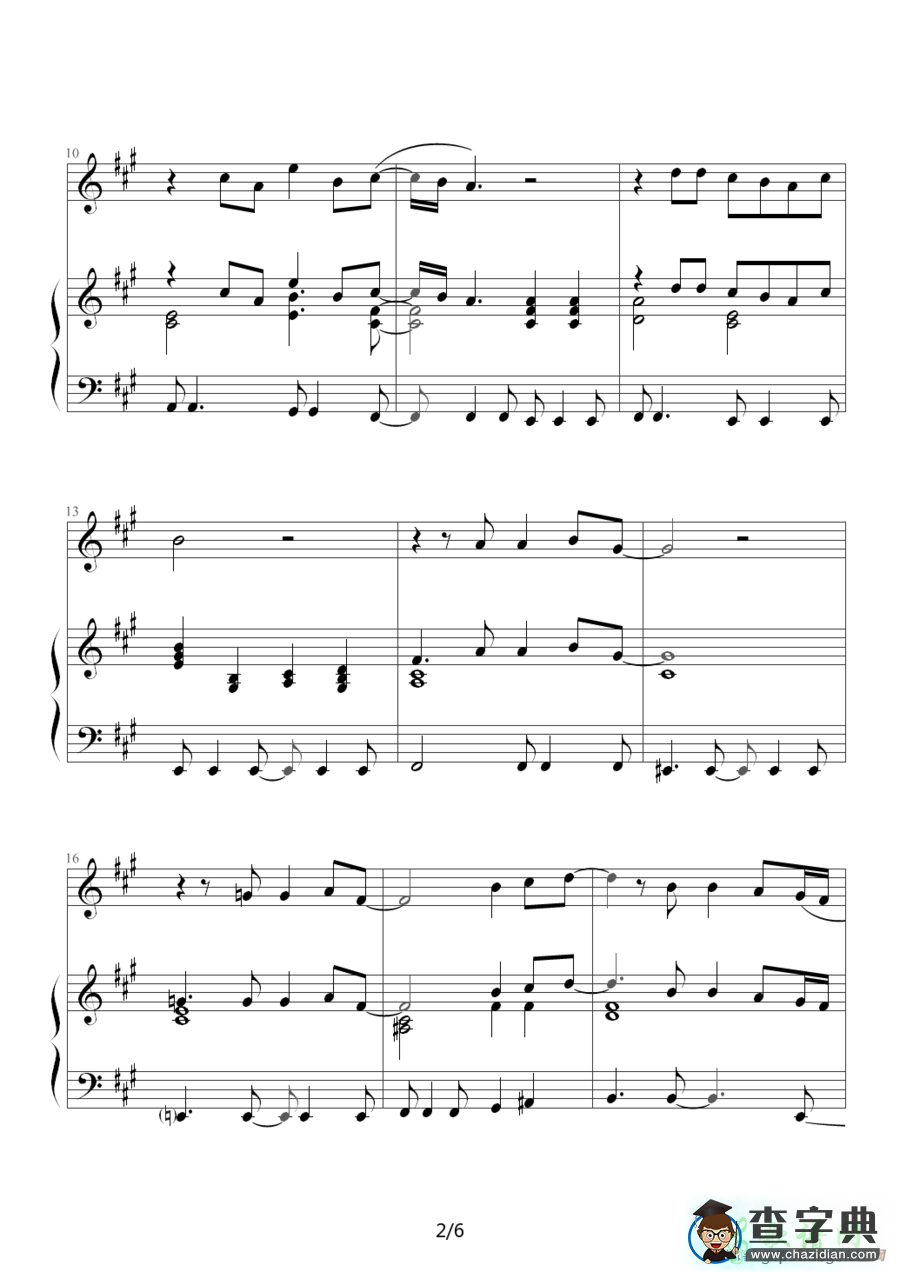 Tears In Heaven钢琴谱五线谱