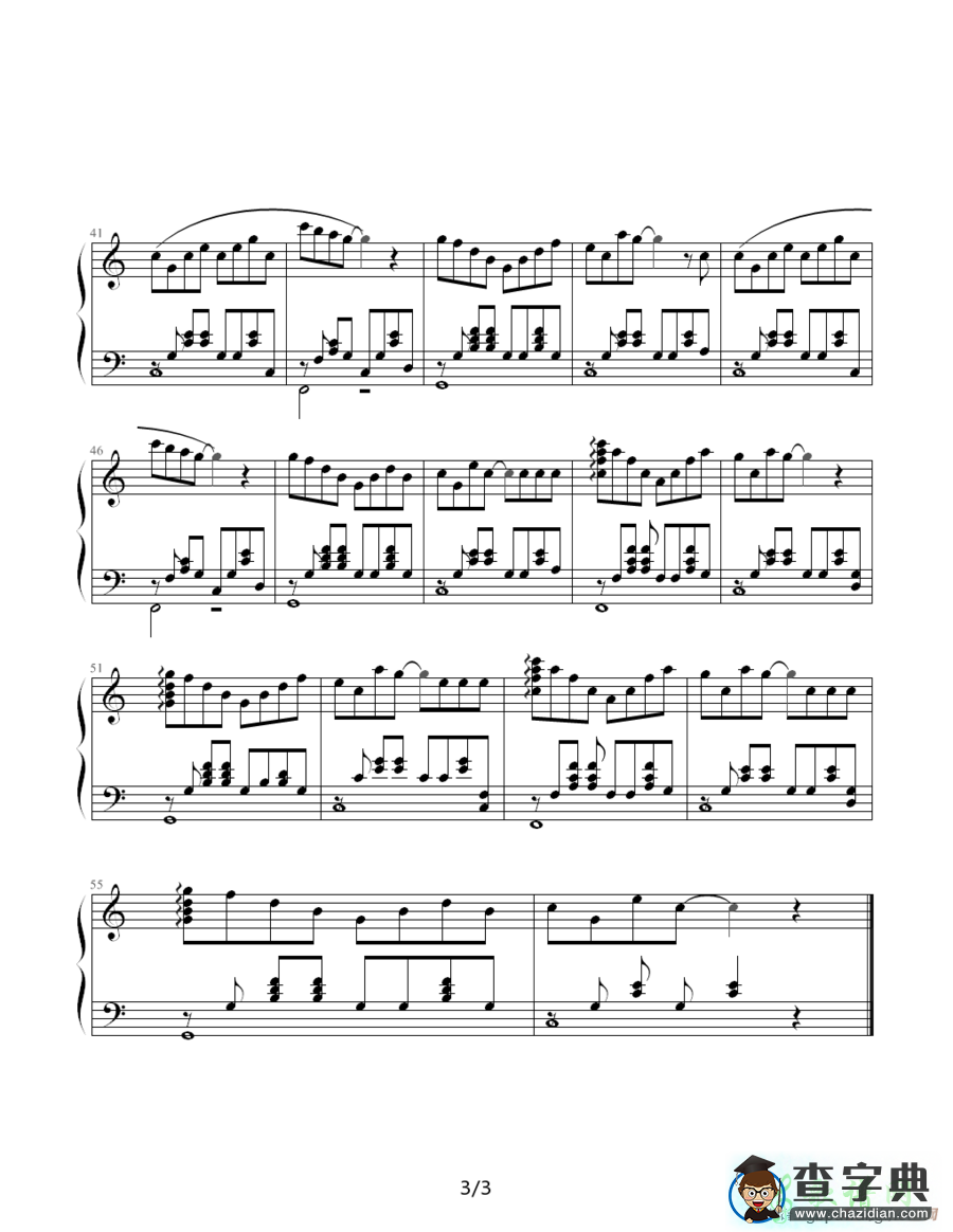 Music Box Dancer钢琴谱五线谱