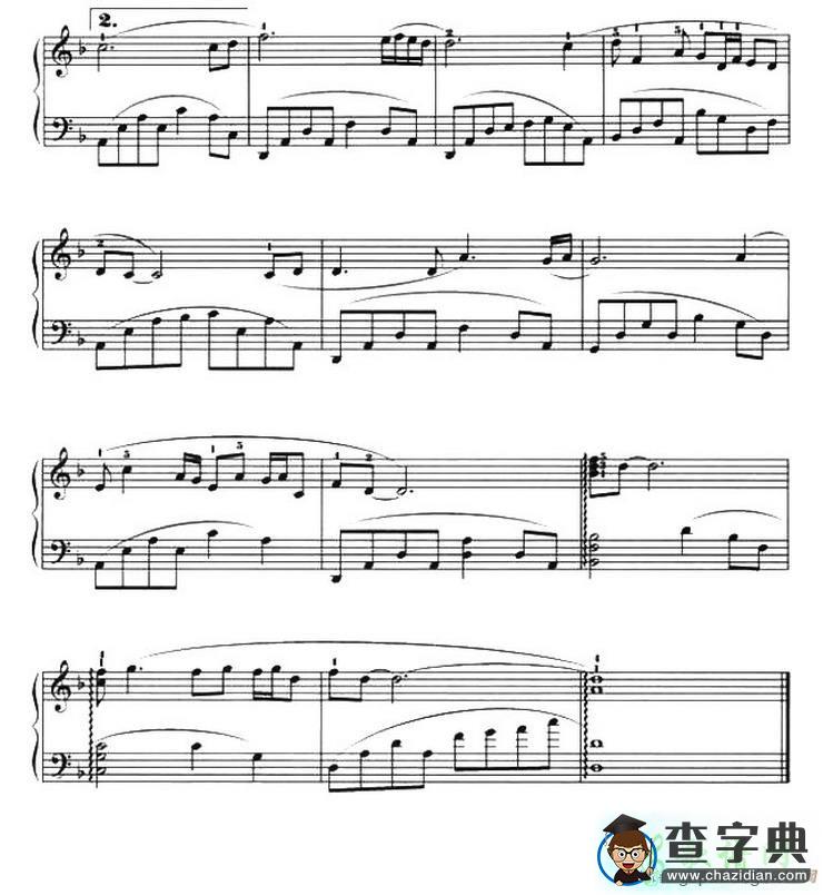 枉凝眉钢琴谱五线谱