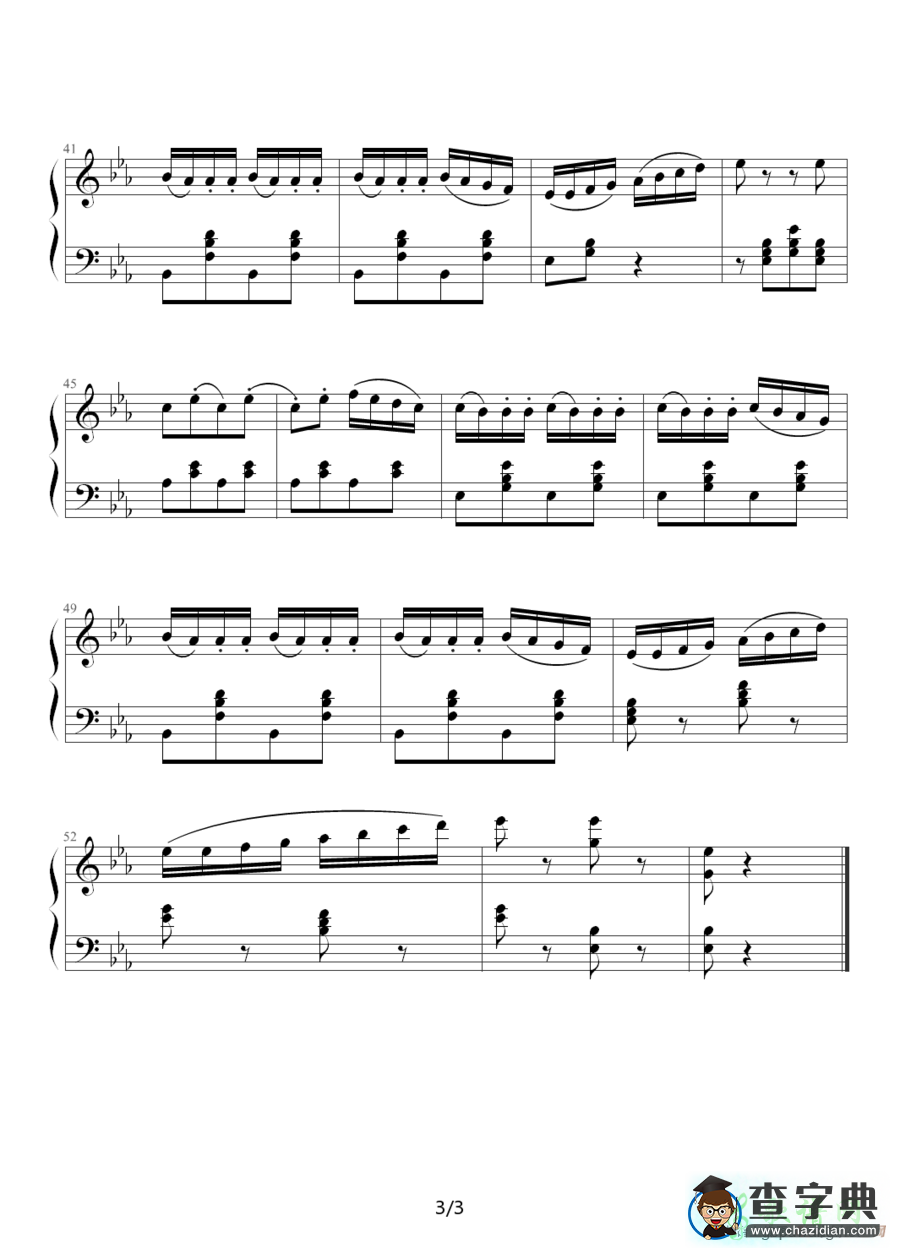 拿波里舞曲钢琴谱五线谱
