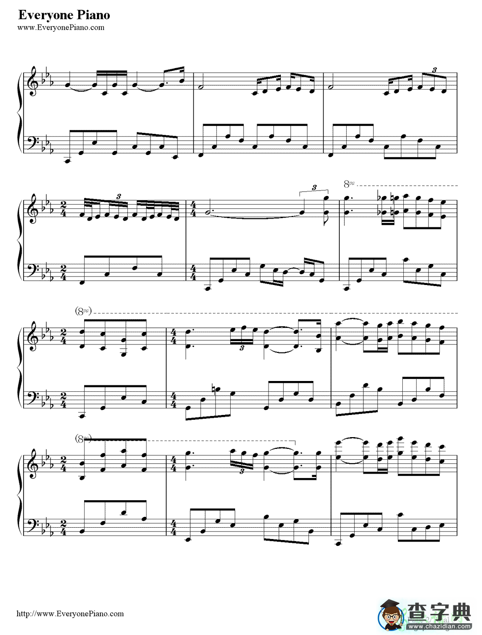 爱的协奏曲钢琴谱克莱德曼