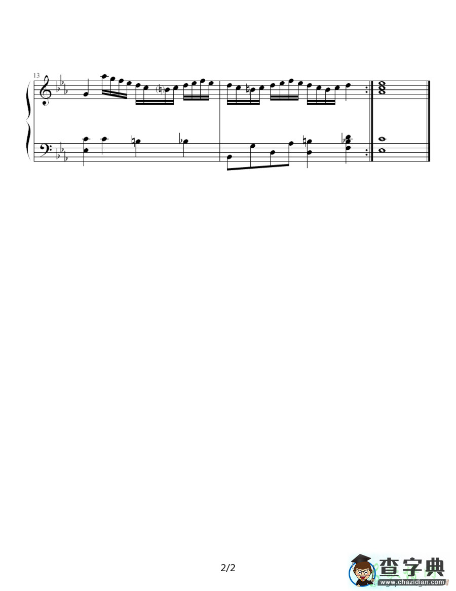 舞曲钢琴谱五线谱