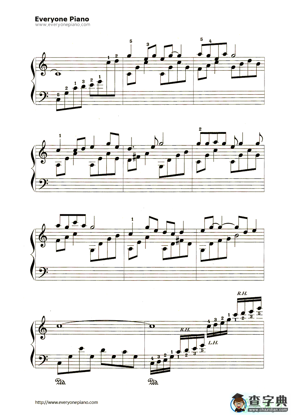 七子之歌钢琴谱容韵琳