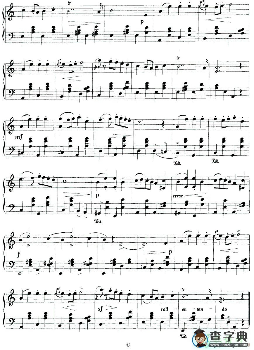 金婚曲钢琴谱五线谱