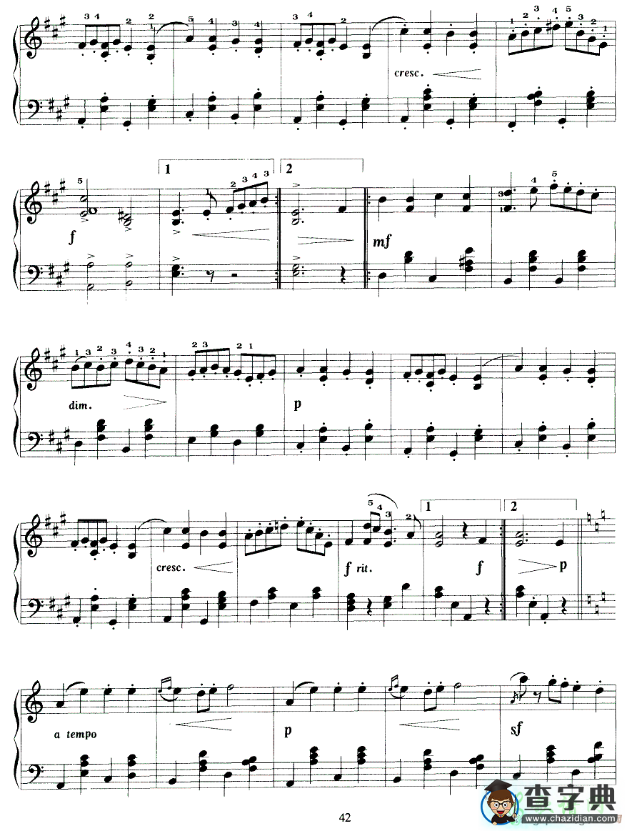 金婚曲钢琴谱五线谱