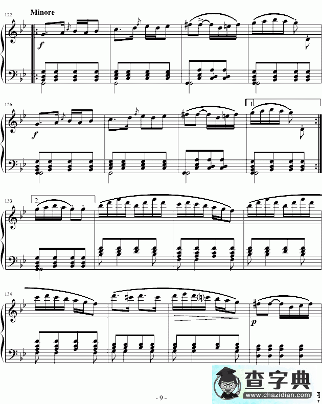 吉普赛回旋曲钢琴谱五线谱