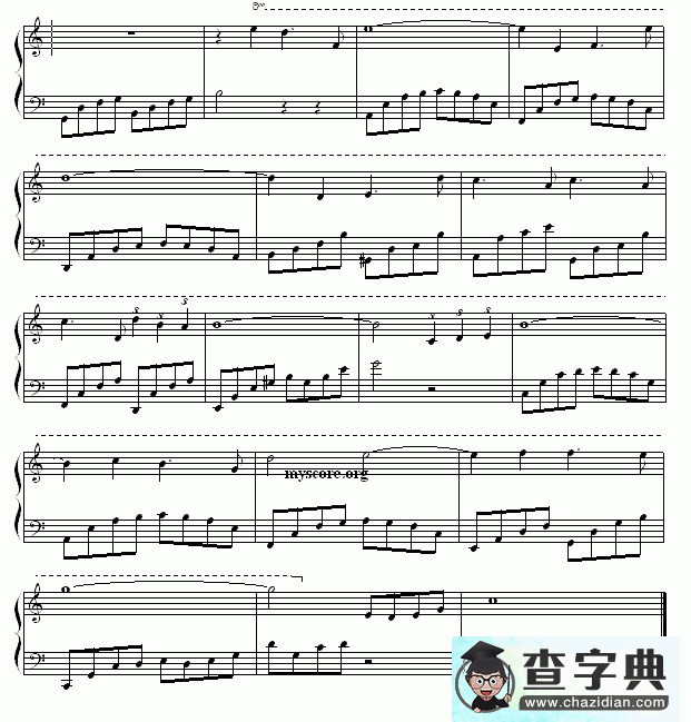 时光倒流七十年钢琴谱五线谱