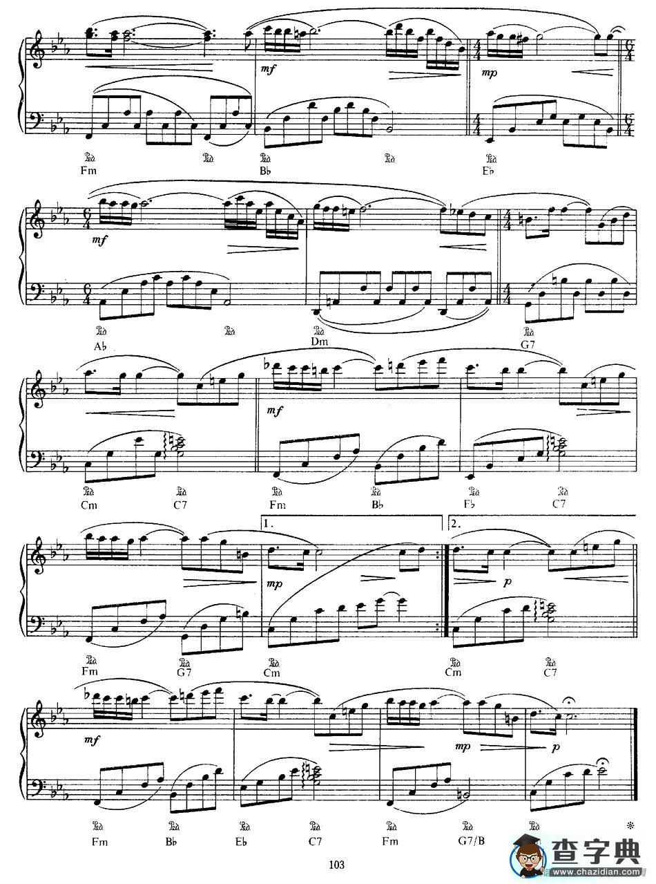 LHeure Bleue（蓝调时光）钢琴谱