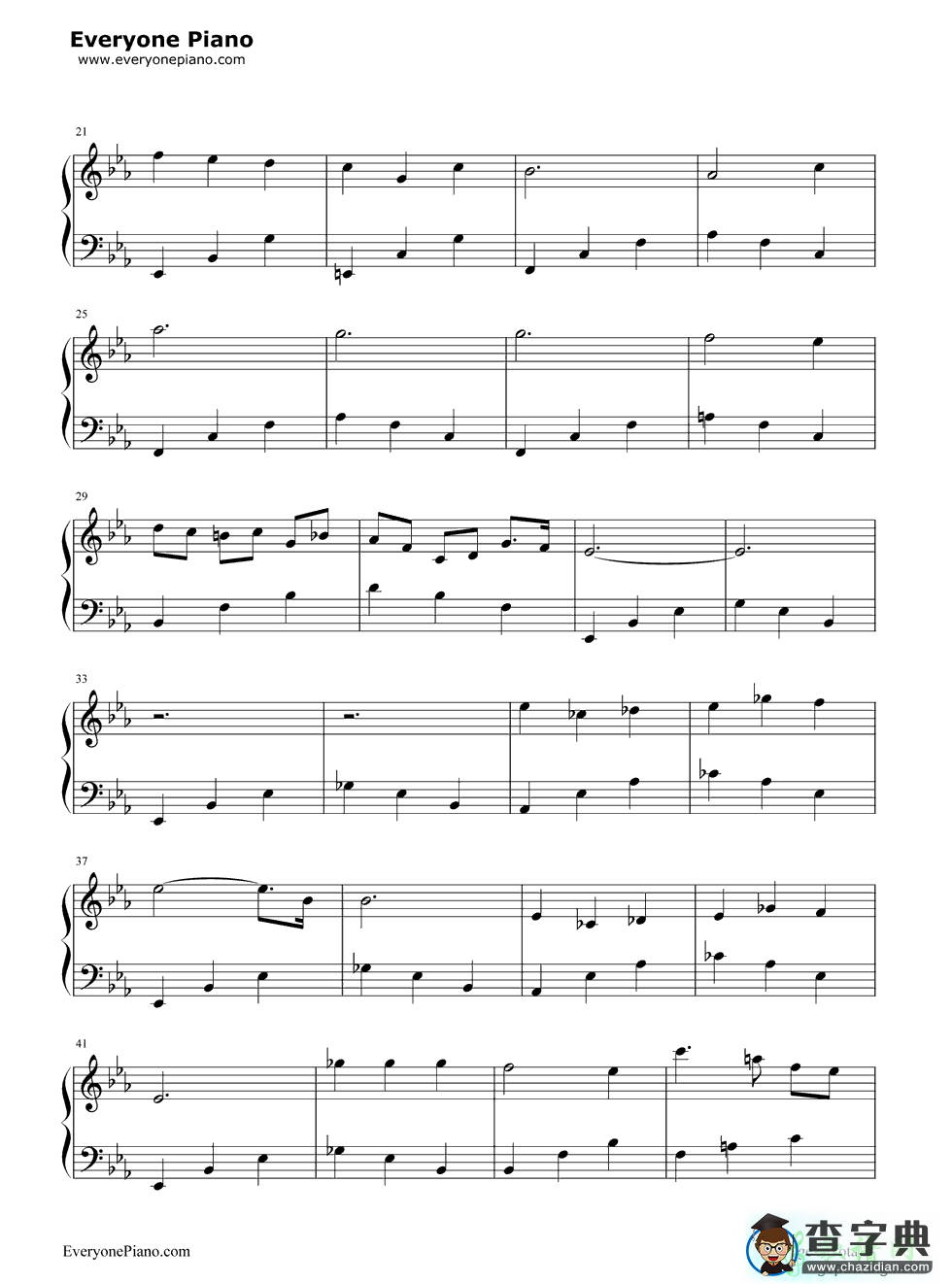 天使的小夜曲钢琴谱布拉加