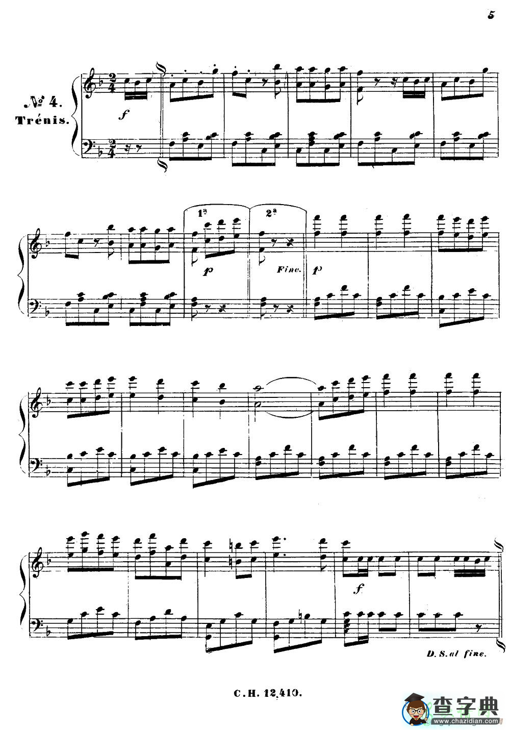 康康舞曲钢琴谱五线谱