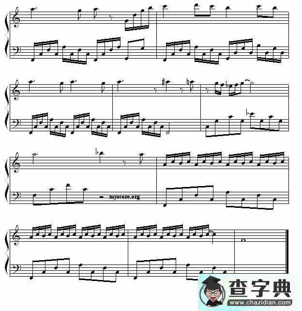 I see you钢琴谱五线谱